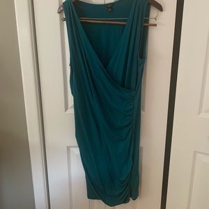 Ann Taylor Fitted Turquoise Dress